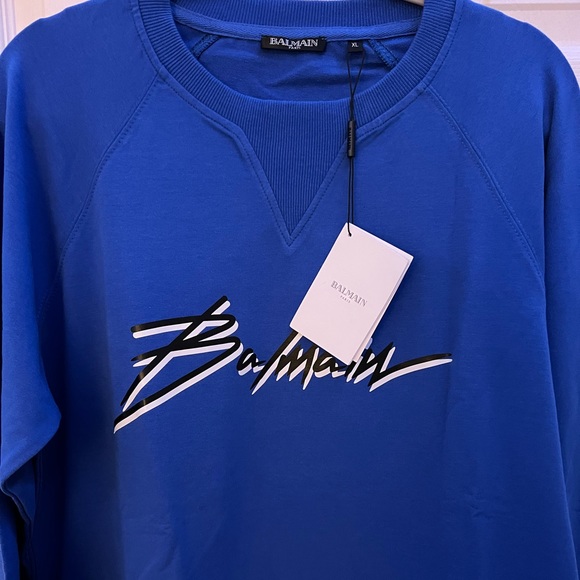 Blue Balmain Sweater